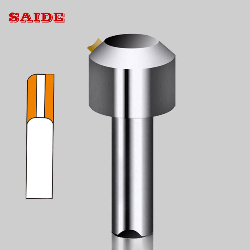 Fornecimento de fábrica de alta qualidade Máquina de corte de acrílico Ferramenta especial de fresagem de chanfro de diamante de cristal único CNC para acrílico/PS