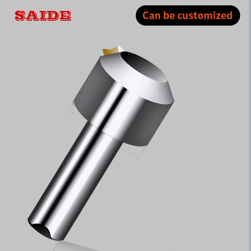 Fornecimento de fábrica de alta qualidade Máquina de corte de acrílico Ferramenta especial de fresagem de chanfro de diamante de cristal único CNC para acrílico/PS