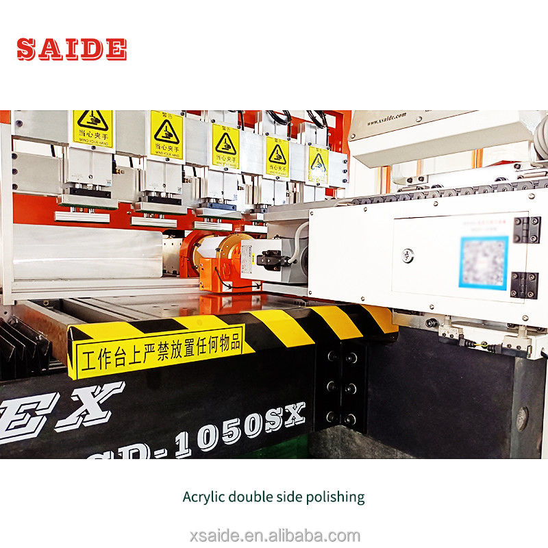 Máquina de Polimento de Borda Dupla Face Acrílica de Tamanho Pequeno 1000mm Fabricada na China SAIDE Polidora de Diamante Para PMMA/PS/Placa Guia de Luz