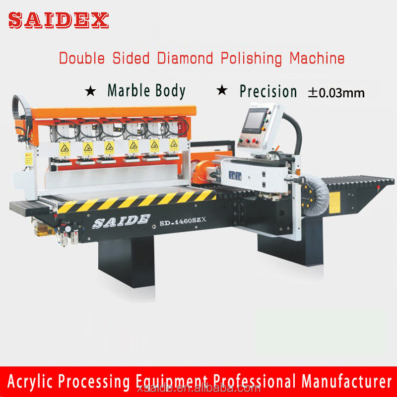 SAIDE China Máquina de corte e polimento de diamantes automática de alta qualidade de 1 metro e 3 lados duplos, máquina de polimento de diamantes acrílico