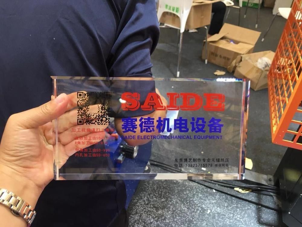 Anti-caindo placa de acrílico SAIDE China Calidade Quente ângulo 45 graus máquina de polimento de corte acrílico borda de diamante