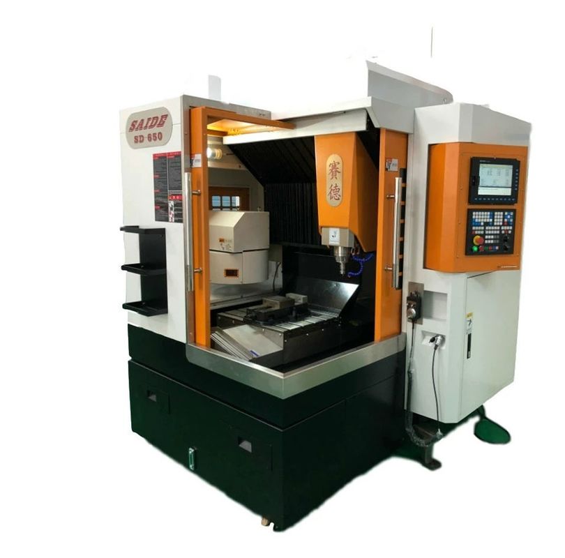 24000rpm velocidade do fuso SD650 3000kg peso Máquina CNC acrílica com 400kg carga máxima de trabalho Máquina de polimento de metal