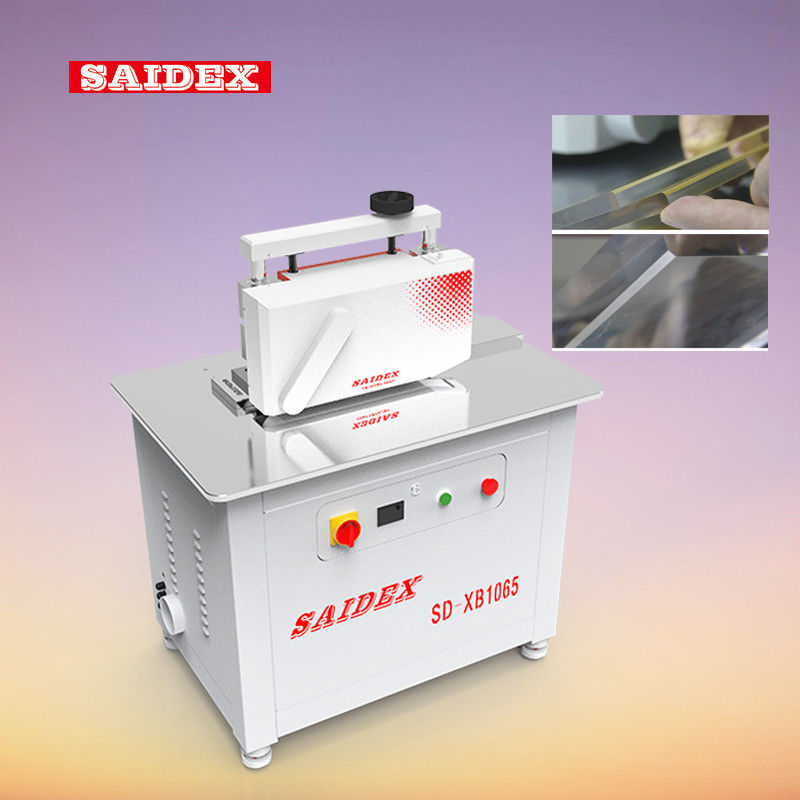 220V 50HZ/60HZ Acrílico R3 / R4 / R5 Engrenagem de polir e aparar cantos redondos Facas intercambiáveis 45 graus
