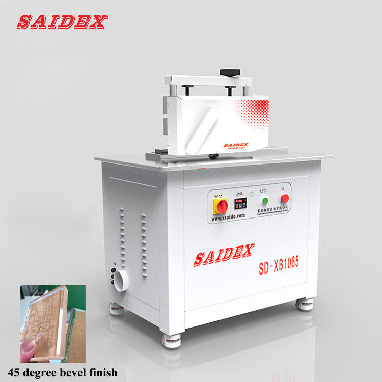 Fábrica Chinesa XB1065 Faz Chanfro de 30 e 45 Graus e Borda Reta Automática para Acrílico, Chanfradeira de Acrílico e Máquina de Polimento