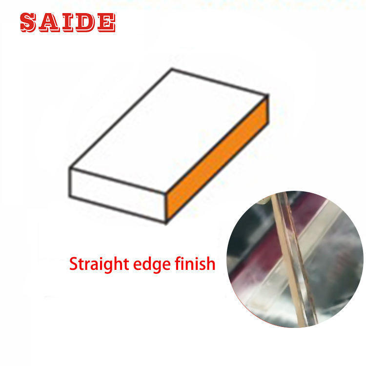 Limpador de bordas acrílico com acabamento recto ou em convexação