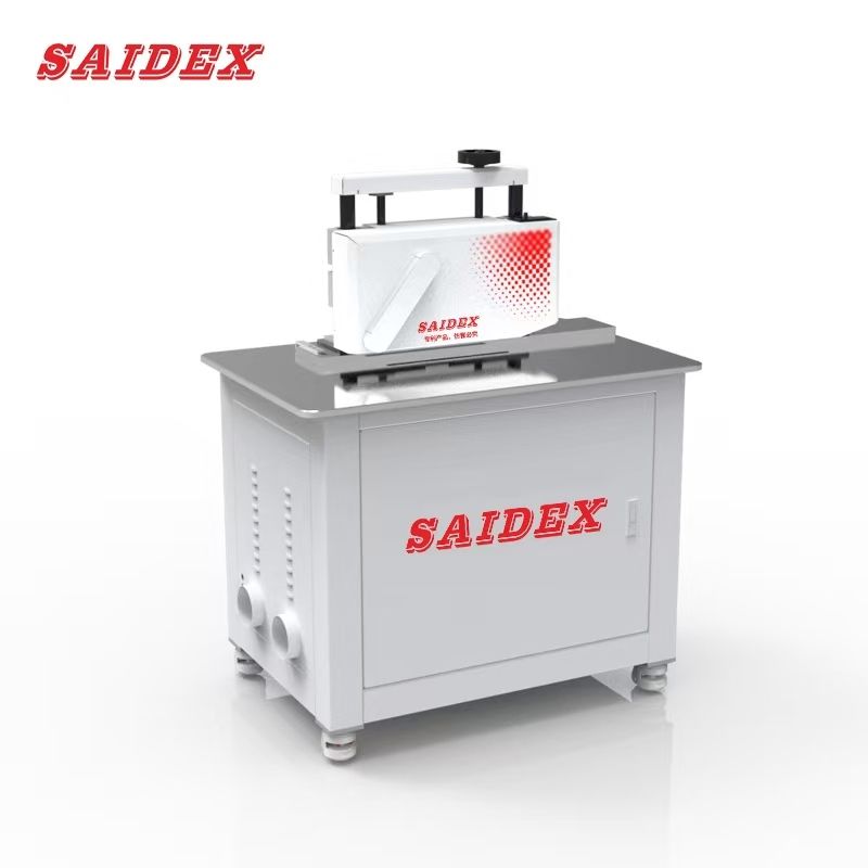 Polidora de bordas de acrílico de 3,5kW 380v, duas ranhuras, 45 graus, para PMMA / PE / PC / PS, clipes de cartão de visita