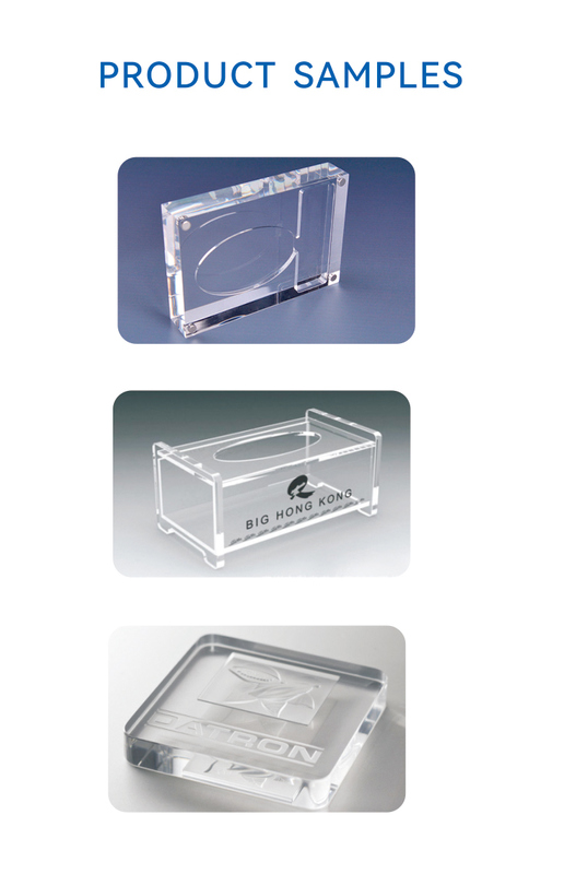 Limpador de bordas acrílico com acabamento recto ou em convexação