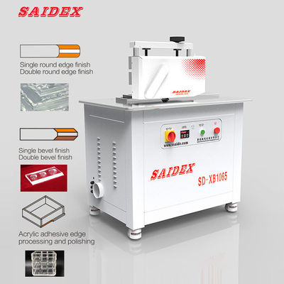 China Saide Brand Alimentação automática Máquina de polir acrílico de 2,5 kW para acabamento suave e preciso PMMA Polidora de borda arredondada R3 Máquina de chamfering acrílico de canto arredondado